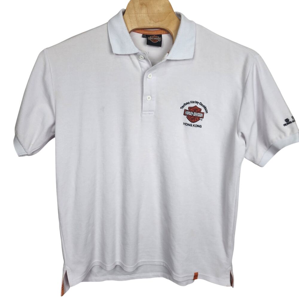 Men's Harley Davidson Techno Hong Kong Polo Short Sleeve Shirt 2XL